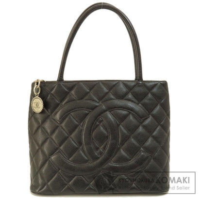 CHANEL シャネル 復刻トート ゴールド金具 トートバッグ グレインド カーフスキン レディース 中古