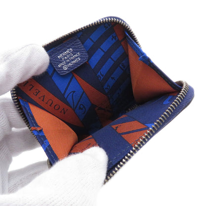 HERMES エルメス アザップシルクイン ミニ コンパクト シルバー金具 コインケース エプソン レディース 中古