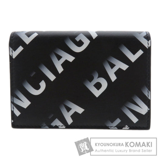 BALENCIAGA バレンシアガ 594312 ロゴモチーフ ミニウォレット 三つ折り 二つ折り財布（小銭入れあり） カーフ レディース 中古