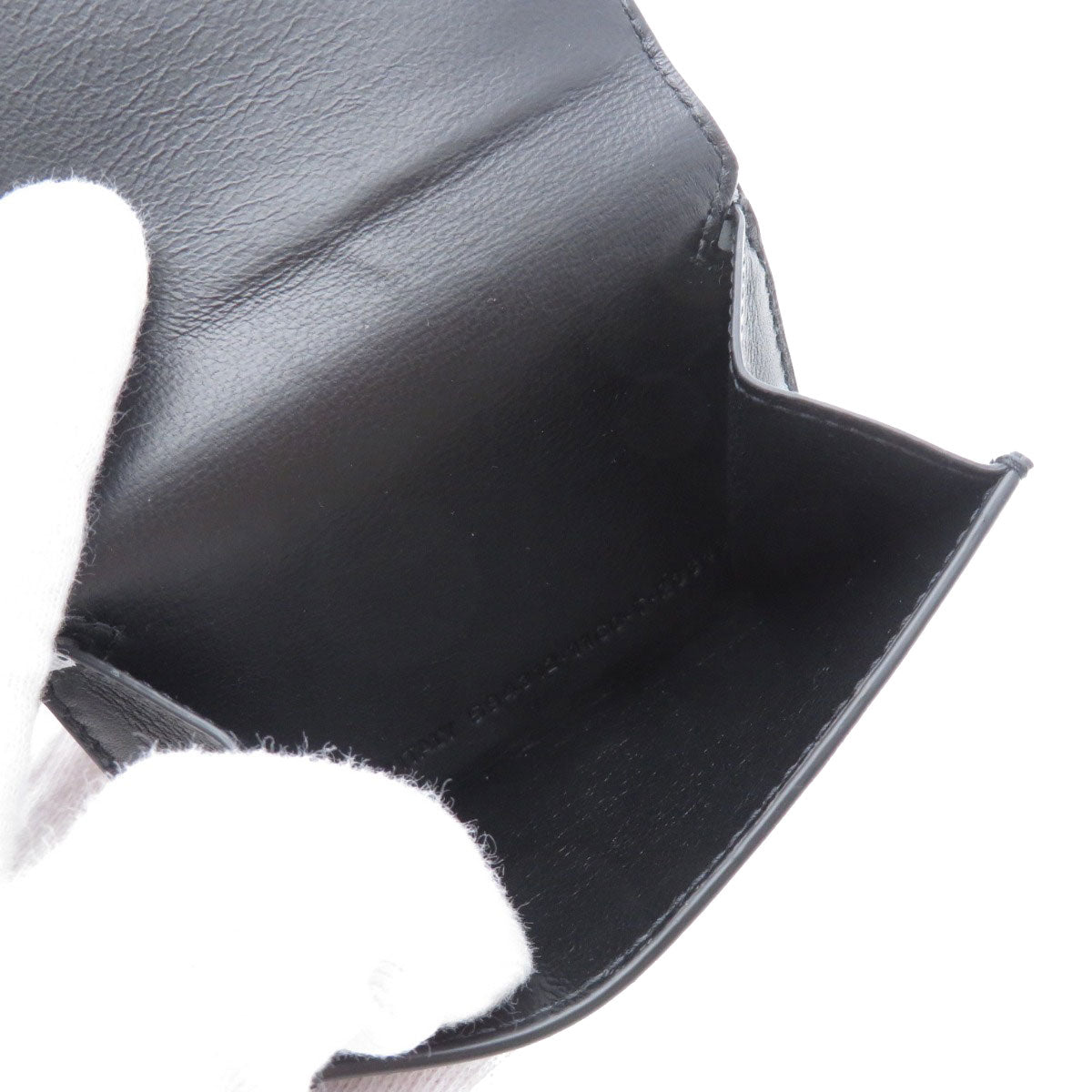 BALENCIAGA バレンシアガ 594312 ロゴモチーフ ミニウォレット 三つ折り 二つ折り財布（小銭入れあり） カーフ レディース 中古