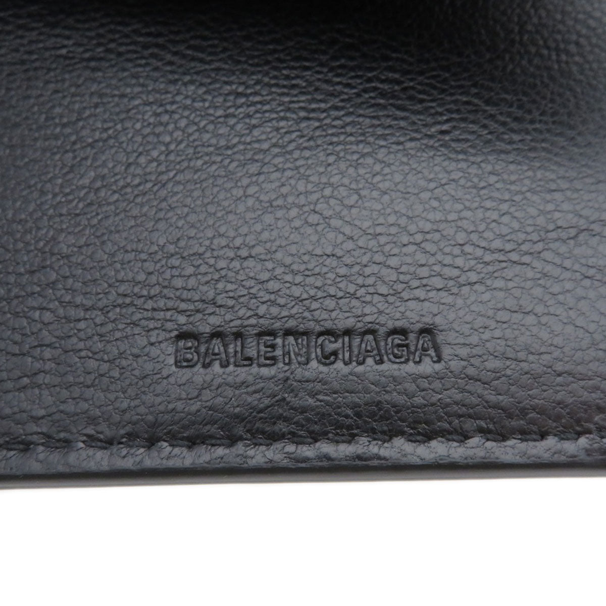 BALENCIAGA バレンシアガ 594312 ロゴモチーフ ミニウォレット 三つ折り 二つ折り財布（小銭入れあり） カーフ レディース 中古
