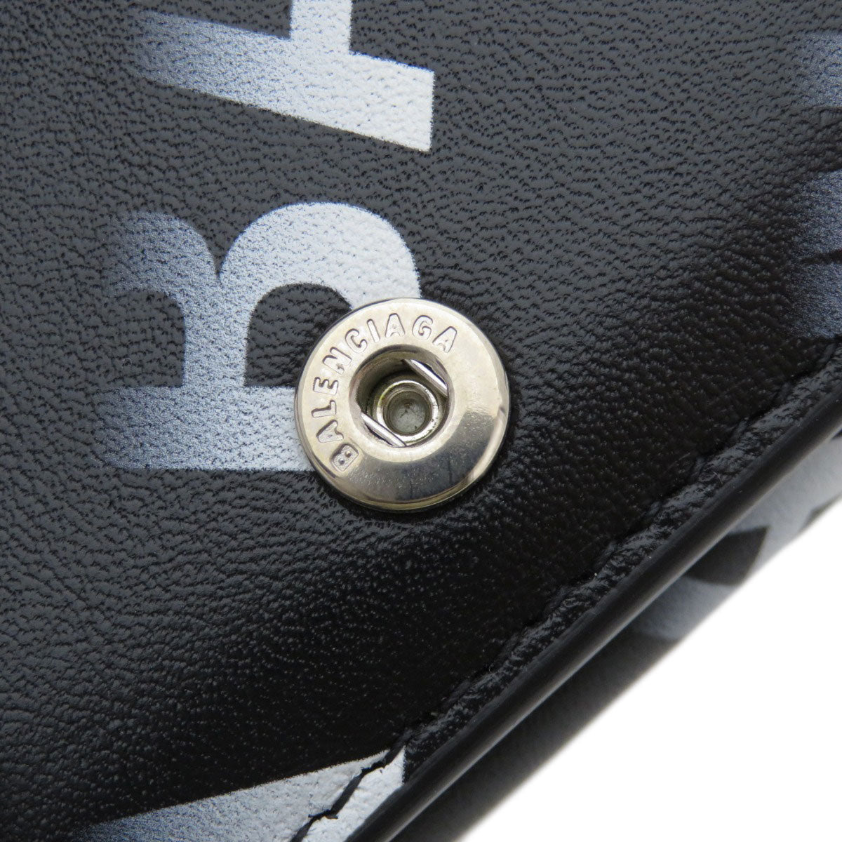 BALENCIAGA バレンシアガ 594312 ロゴモチーフ ミニウォレット 三つ折り 二つ折り財布（小銭入れあり） カーフ レディース 中古