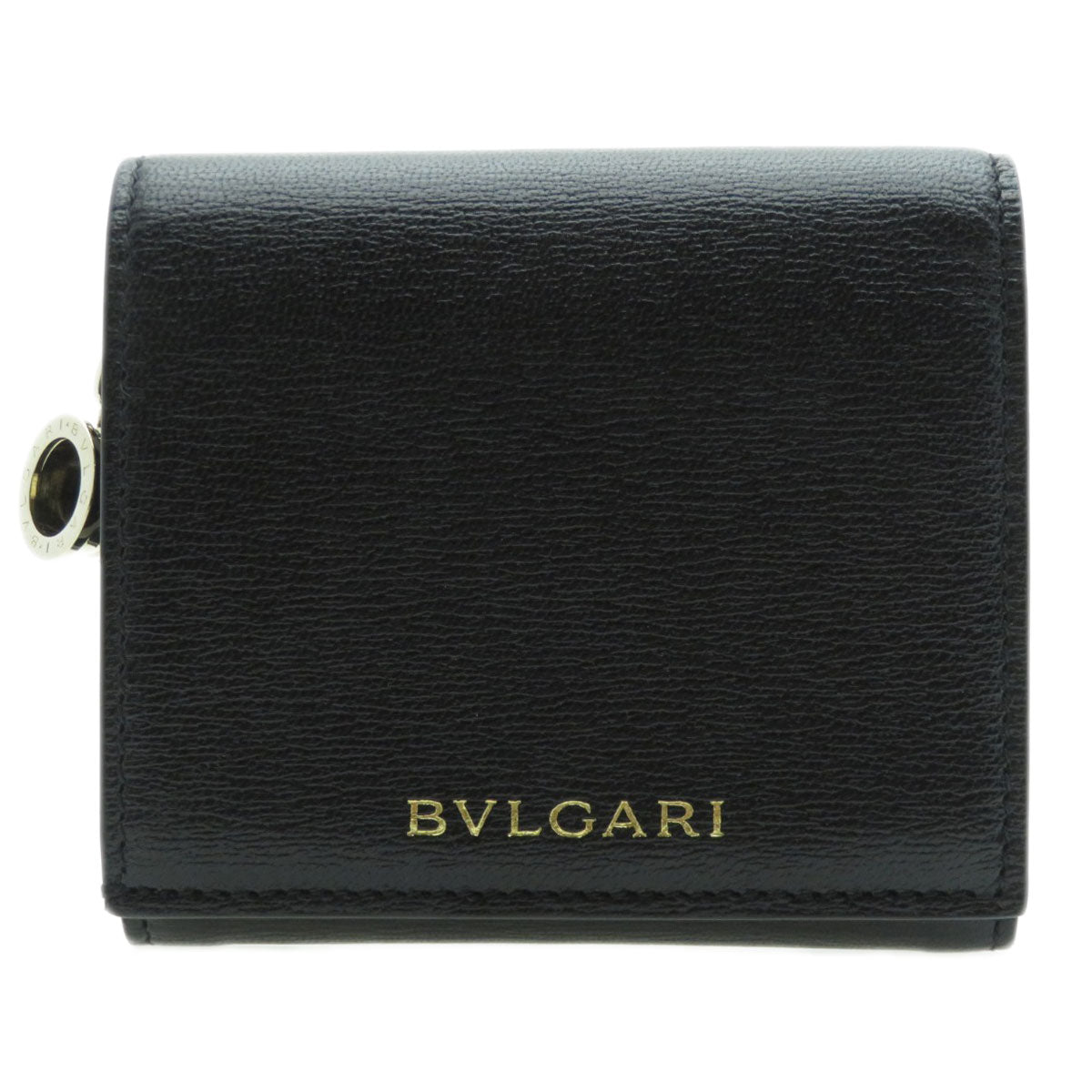 BVLGARI ブルガリ ロゴ ビーゼロワンモチーフ 三つ折り 二つ折り財布（小銭入れあり） カーフ レディース 中古