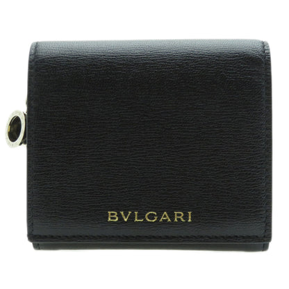 BVLGARI ブルガリ ロゴ ビーゼロワンモチーフ 三つ折り 二つ折り財布（小銭入れあり） カーフ レディース 中古