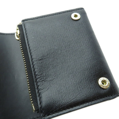 BVLGARI ブルガリ ロゴ ビーゼロワンモチーフ 三つ折り 二つ折り財布（小銭入れあり） カーフ レディース 中古