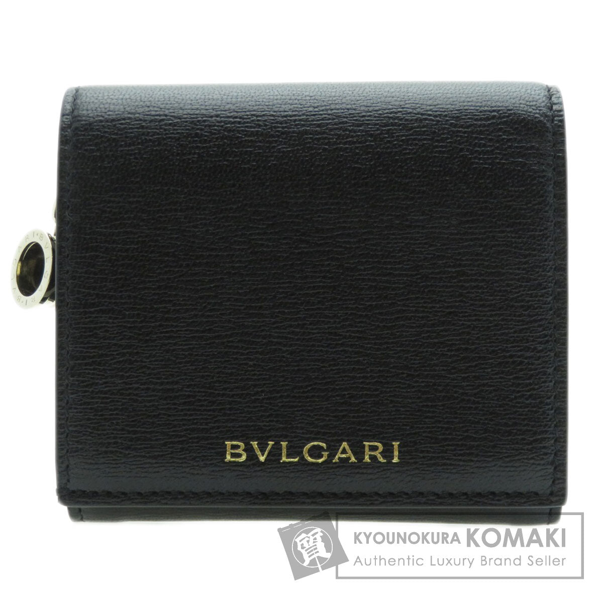 BVLGARI ブルガリ ロゴ ビーゼロワンモチーフ 三つ折り 二つ折り財布（小銭入れあり） カーフ レディース 中古