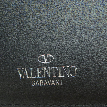 VALENTINO GARAVANI ヴァレンチノガラバーニ 刺繍モチーフ 二つ折り財布（小銭入れなし） ナイロン メンズ 中古