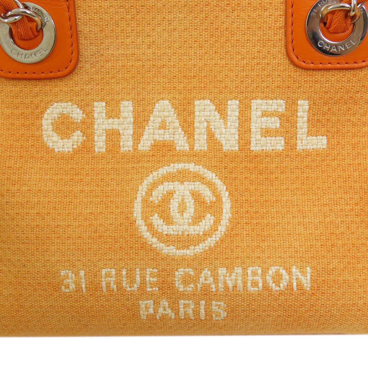 CHANEL シャネル ドーヴィル ボーリングバッグ シルバー金具 2WAY ショルダーバッグ キャンバス レディース 中古