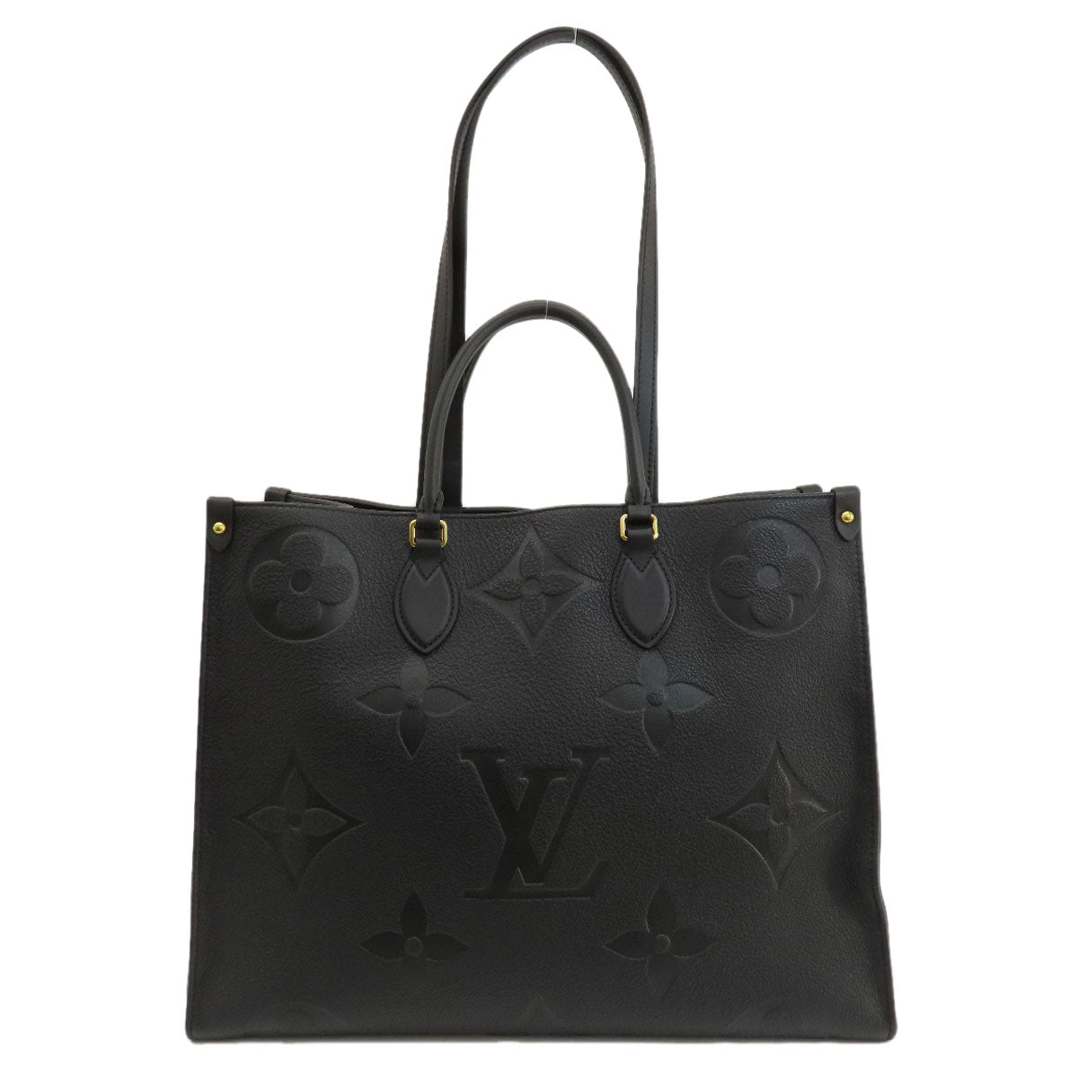 LOUIS VUITTON ルイヴィトン M44925 オンザゴーGM ノワール トートバッグ アンプラント レディース 中古