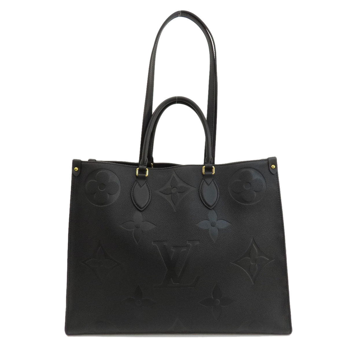 LOUIS VUITTON ルイヴィトン M44925 オンザゴーGM ノワール トートバッグ アンプラント レディース 中古