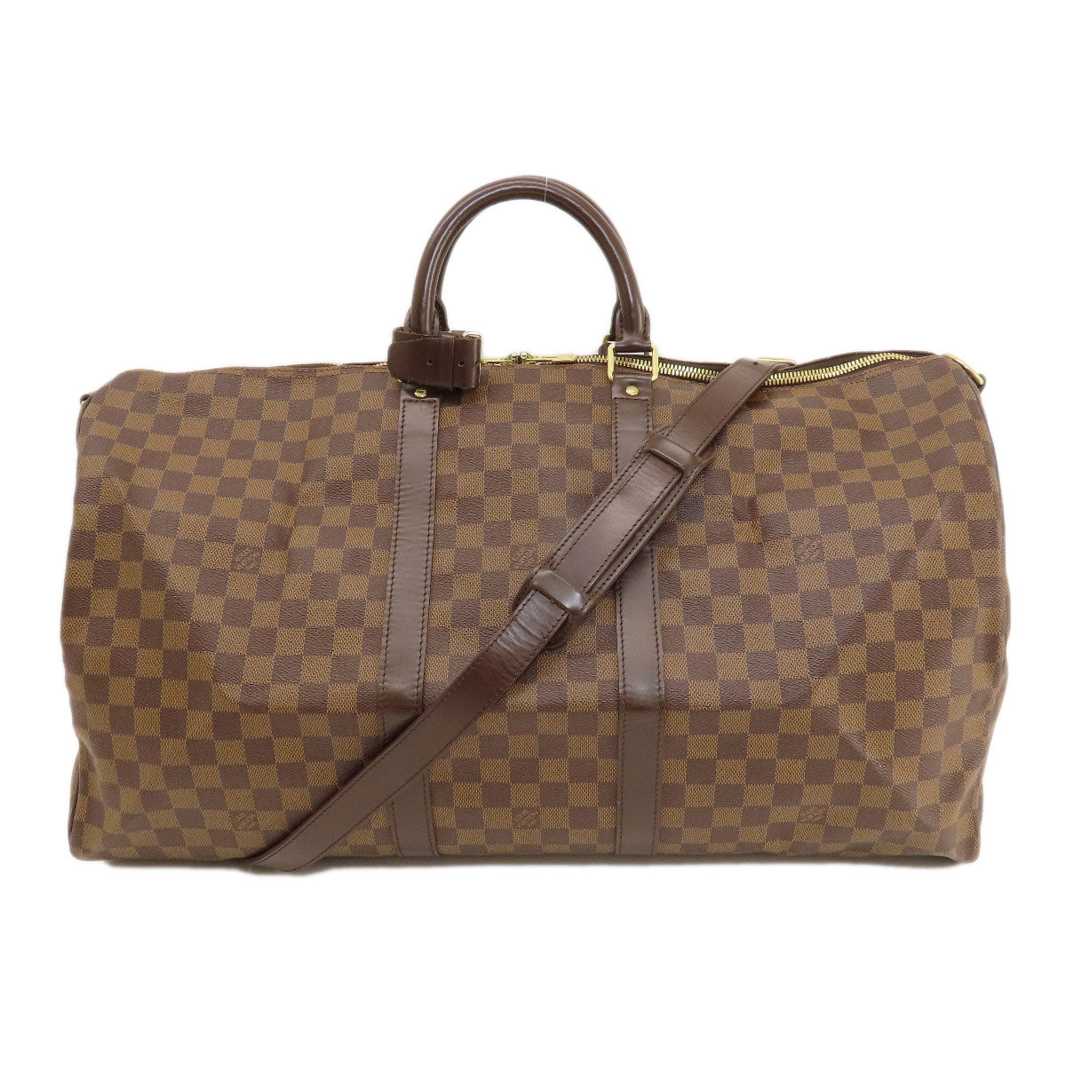 LOUIS VUITTON ルイヴィトン N41414 キーポル バンドリエール55 ダミエ エベヌ ボストンバッグ ダミエキャンバス レディース 中古