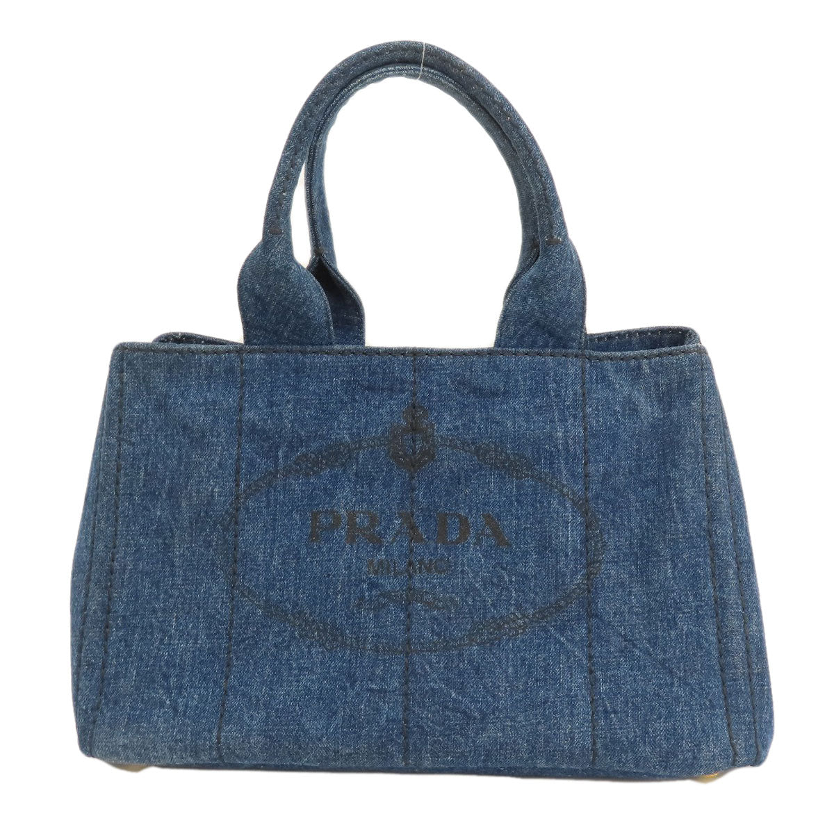 PRADA プラダ B1877B カナパ トートバッグ デニム レディース 中古