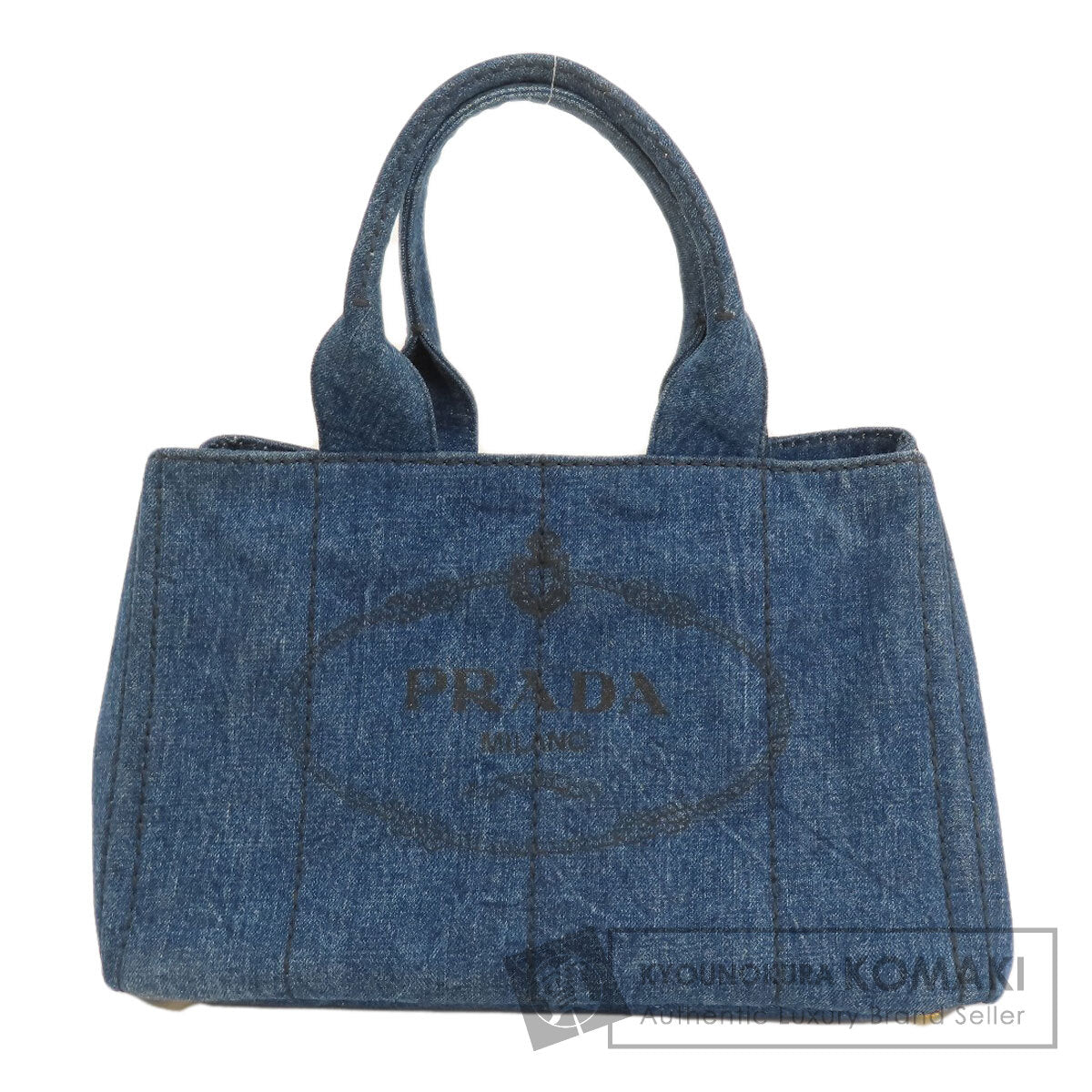 PRADA プラダ B1877B カナパ トートバッグ デニム レディース 中古