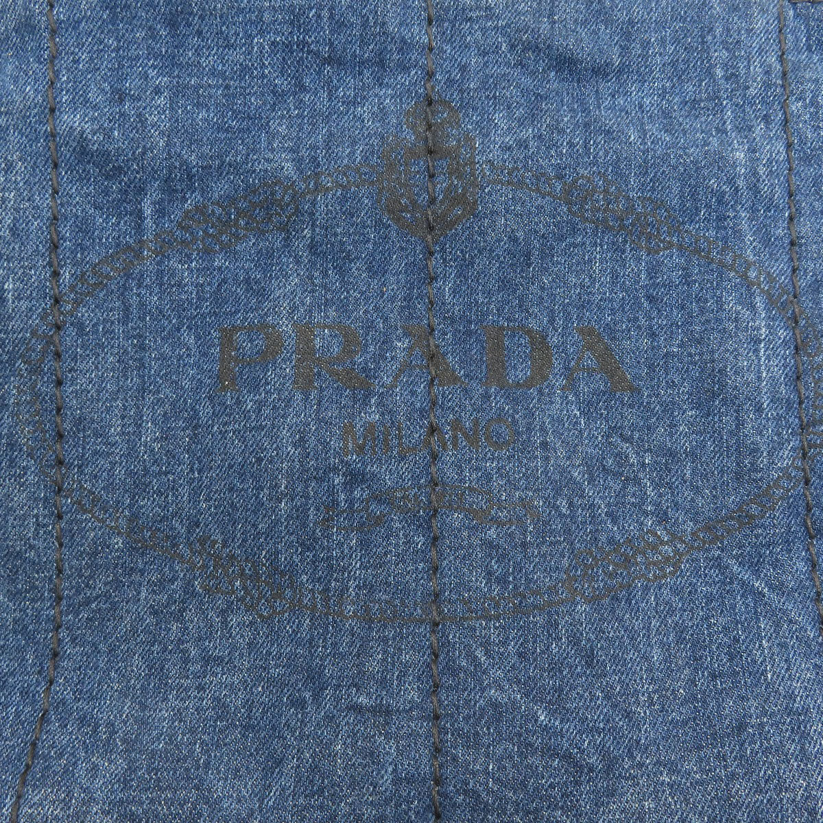 PRADA プラダ B1877B カナパ トートバッグ デニム レディース 中古
