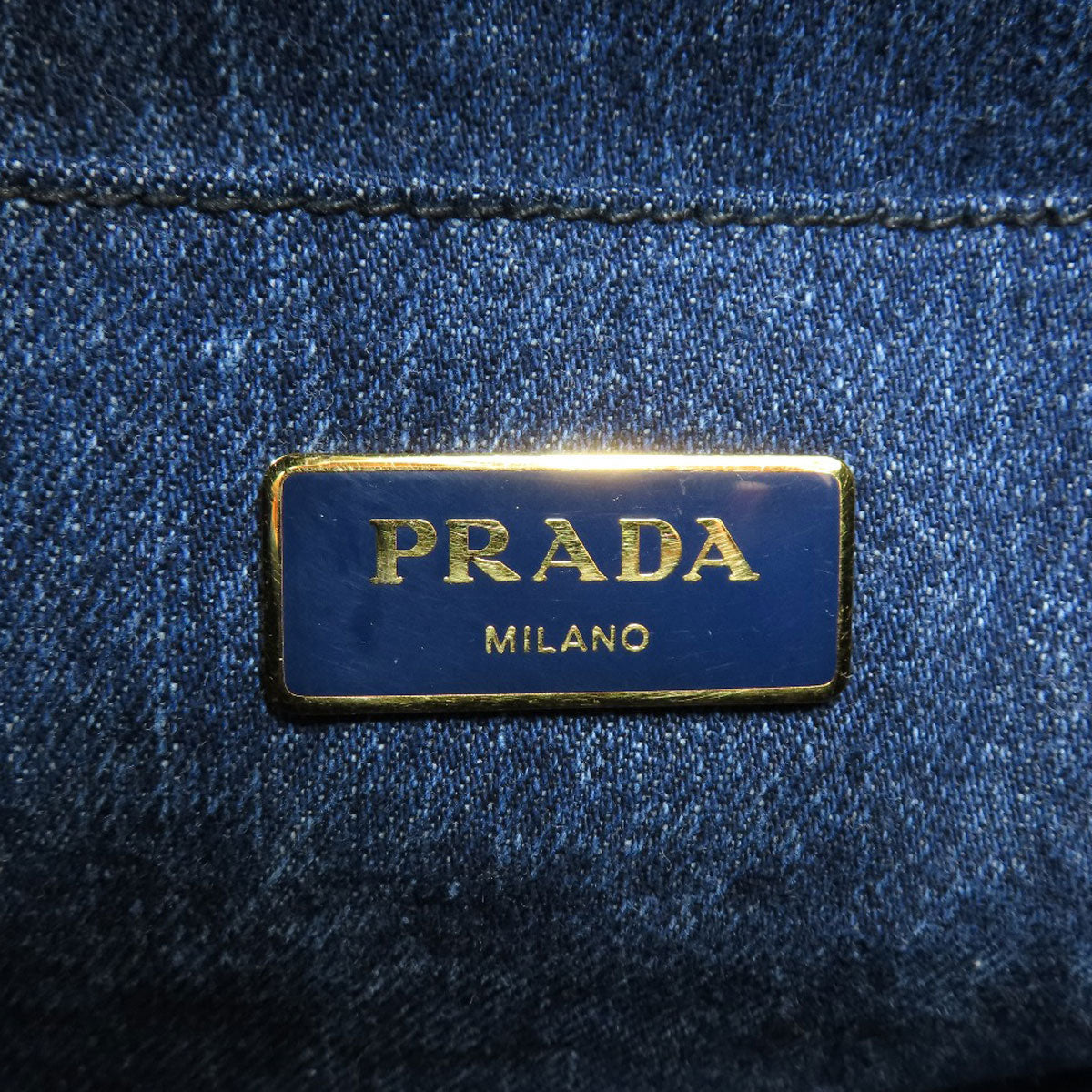 PRADA プラダ B1877B カナパ トートバッグ デニム レディース 中古