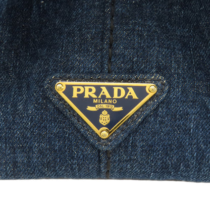 PRADA プラダ B1877B カナパ トートバッグ デニム レディース 中古