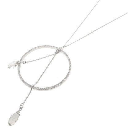 SWAROVSKI スワロフスキー サークルモチーフ ネックレス 金属製 レディース 中古