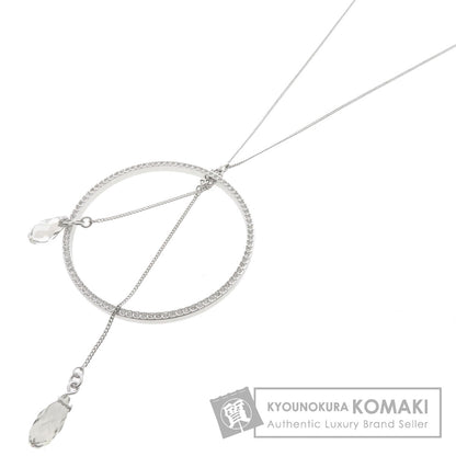 SWAROVSKI スワロフスキー サークルモチーフ ネックレス 金属製 レディース 中古
