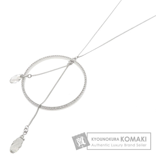 SWAROVSKI スワロフスキー サークルモチーフ ネックレス 金属製 レディース 中古