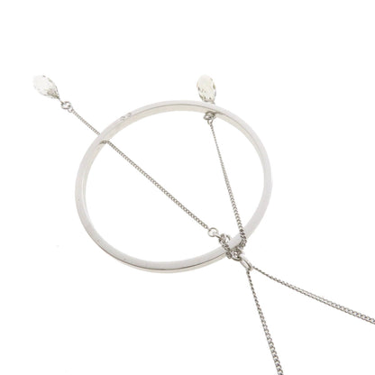 SWAROVSKI スワロフスキー サークルモチーフ ネックレス 金属製 レディース 中古