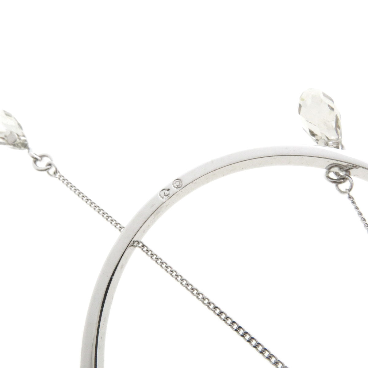 SWAROVSKI スワロフスキー サークルモチーフ ネックレス 金属製 レディース 中古