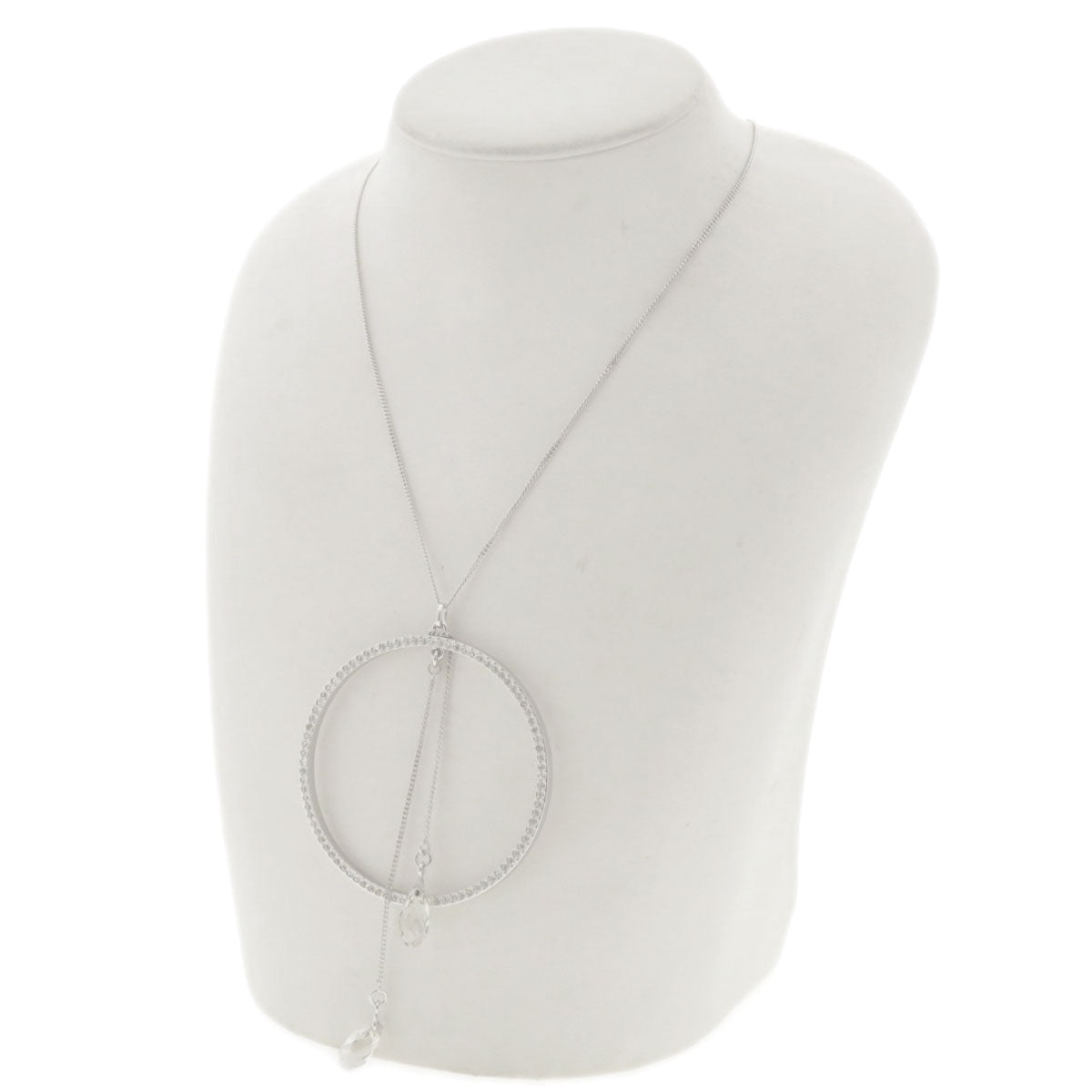 SWAROVSKI スワロフスキー サークルモチーフ ネックレス 金属製 レディース 中古