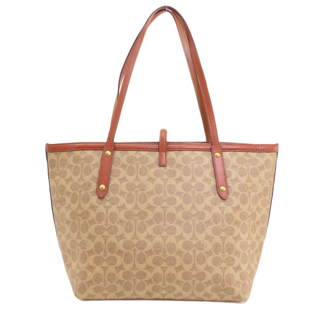COACH コーチ 32714 シグネチャー トートバッグ PVC レディース 中古