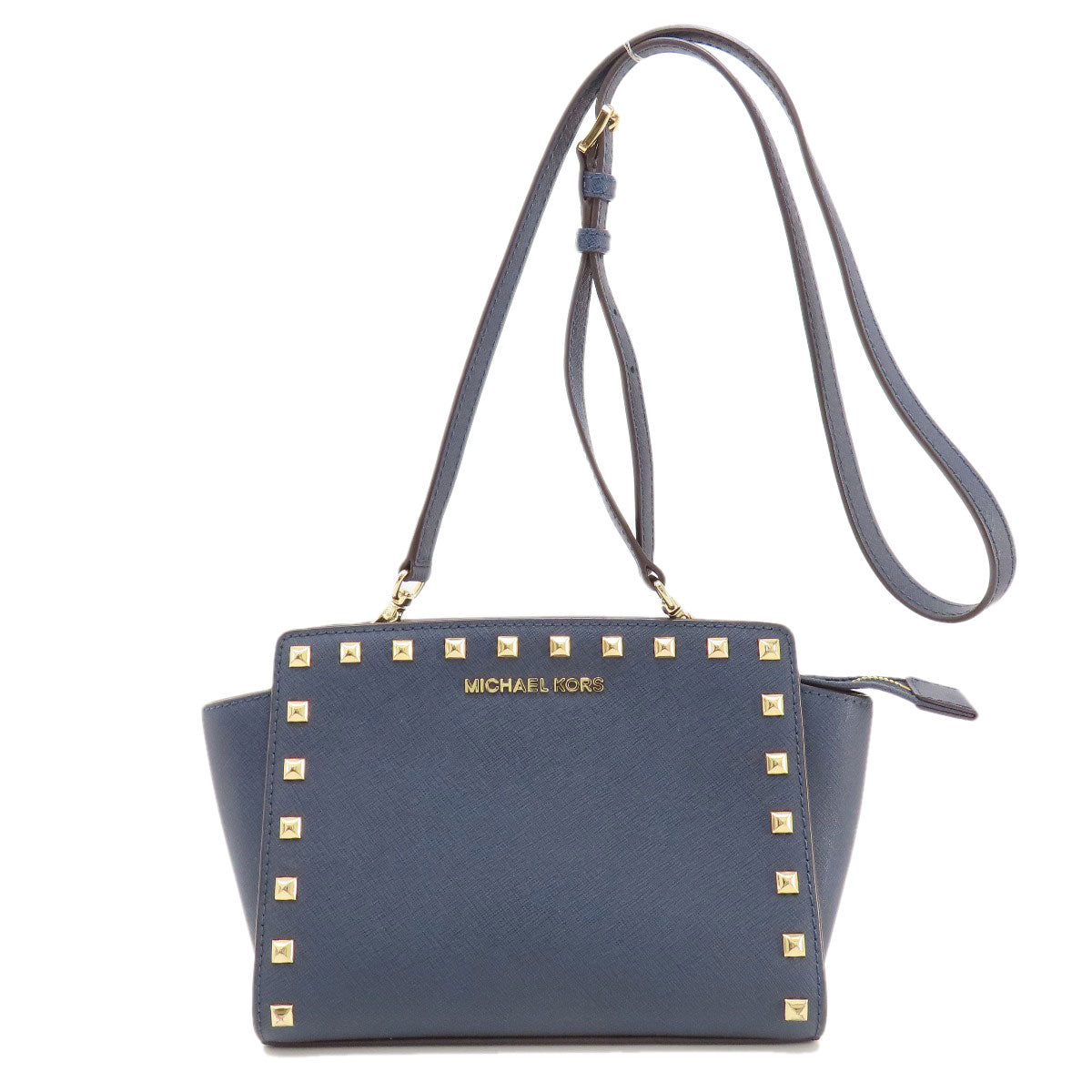 Michael Kors マイケルコース スタッズ ショルダーバッグ レザー レディース 中古