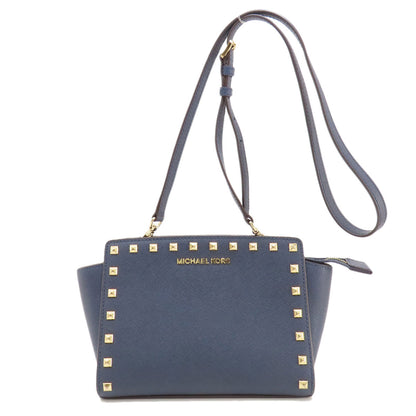 Michael Kors マイケルコース スタッズ ショルダーバッグ レザー レディース 中古