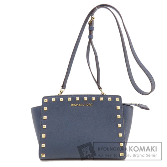 Michael Kors マイケルコース スタッズ ショルダーバッグ レザー レディース 中古