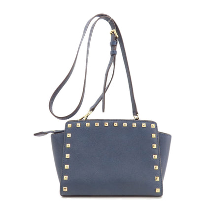 Michael Kors マイケルコース スタッズ ショルダーバッグ レザー レディース 中古