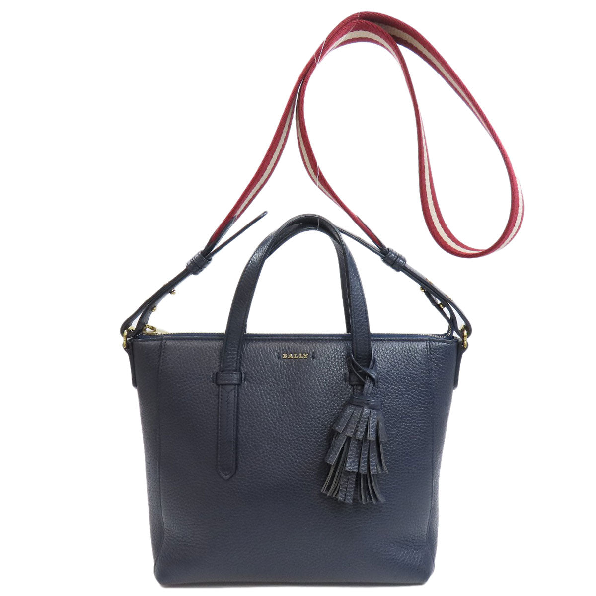 BALLY バリー バリーストライプ 2WAY トートバッグ レザー レディース 中古