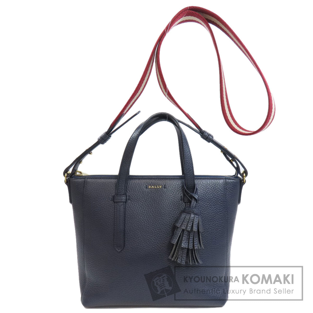 BALLY バリー バリーストライプ 2WAY トートバッグ レザー レディース 中古