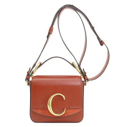 CHLOE クロエ ミニロングショルダー クロエC 2WAY ショルダーバッグ レザー レディース 中古