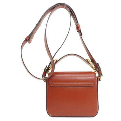 CHLOE クロエ ミニロングショルダー クロエC 2WAY ショルダーバッグ レザー レディース 中古