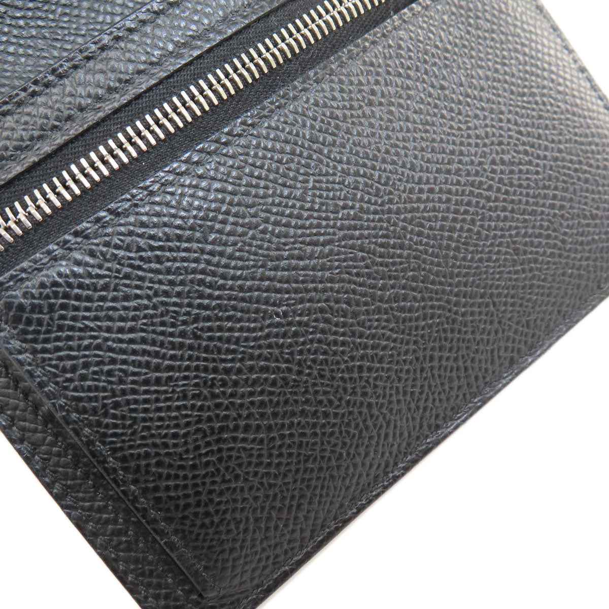 HERMES エルメス ベアンコンパクト 黒 ブラック シルバー金具 二つ折り財布（小銭入れあり） エプソン レディース 中古