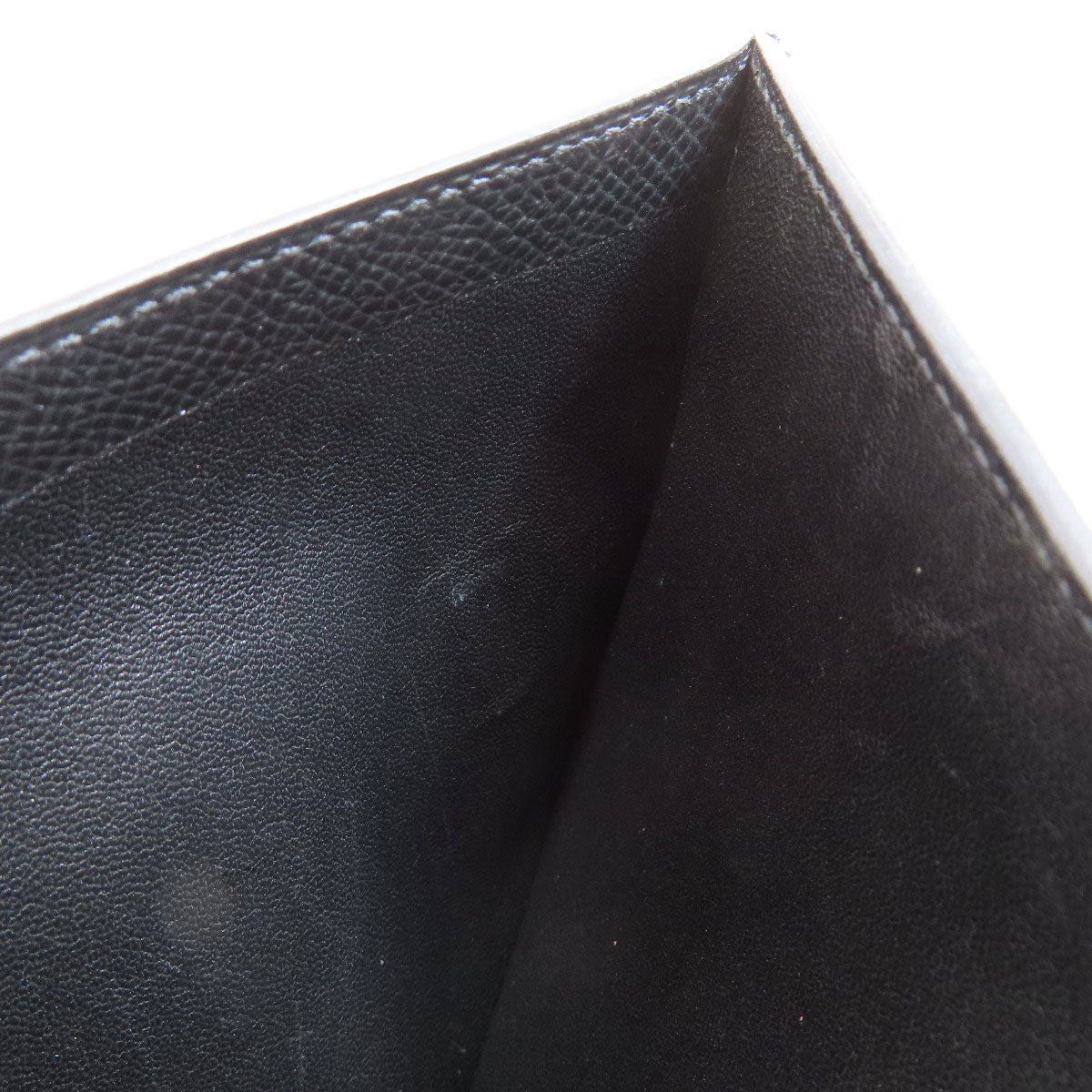 HERMES エルメス ベアンコンパクト 黒 ブラック シルバー金具 二つ折り財布（小銭入れあり） エプソン レディース 中古