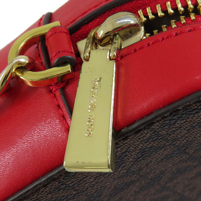 Michael Kors マイケルコース ストライプ MKシグネチャー ショルダーバッグ PVC レディース 中古