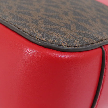 Michael Kors マイケルコース ストライプ MKシグネチャー ショルダーバッグ PVC レディース 中古