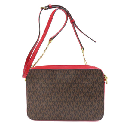 Michael Kors マイケルコース ストライプ MKシグネチャー ショルダーバッグ PVC レディース 中古