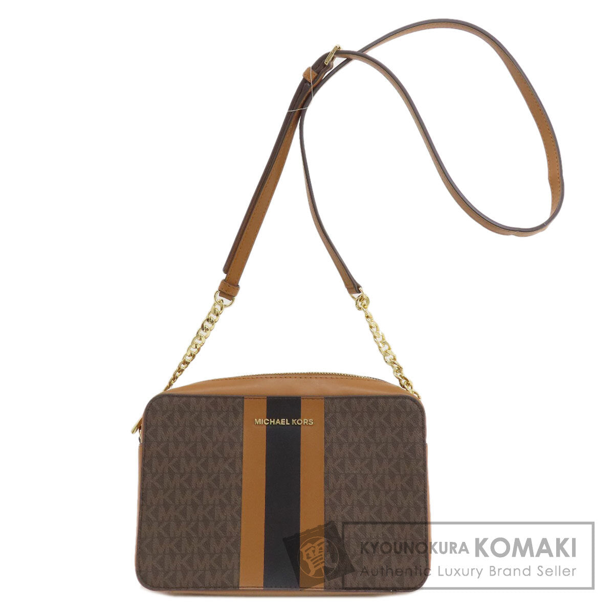 Michael Kors マイケルコース MKシグネチャー ショルダーバッグ レザー レディース 中古