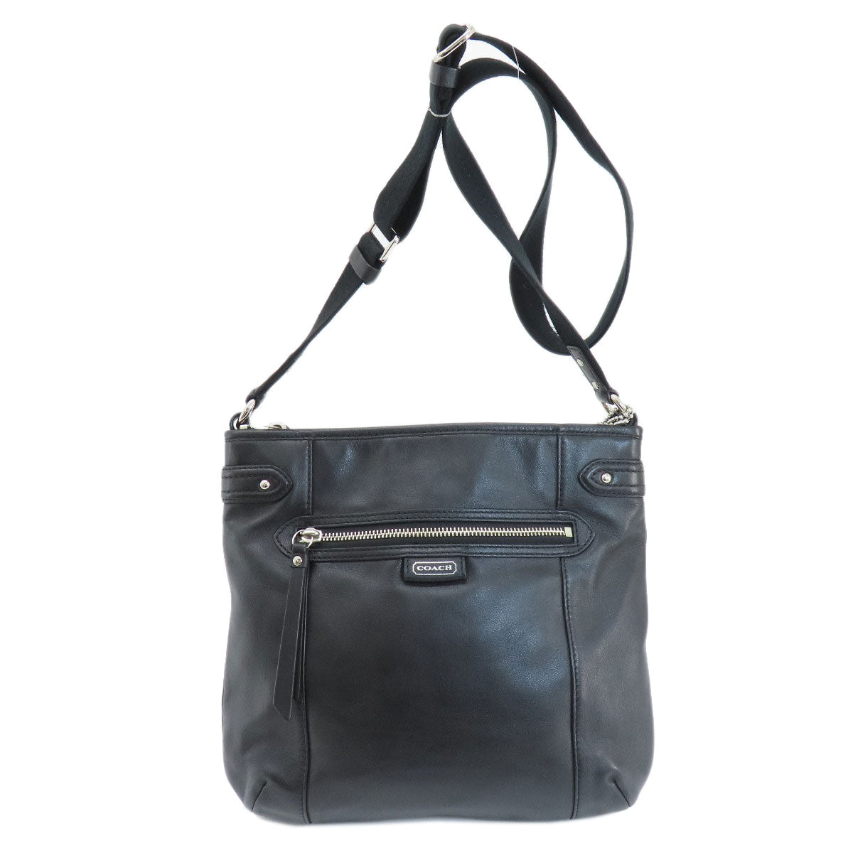 COACH コーチ F23948 ロゴ ショルダーバッグ レザー レディース 中古