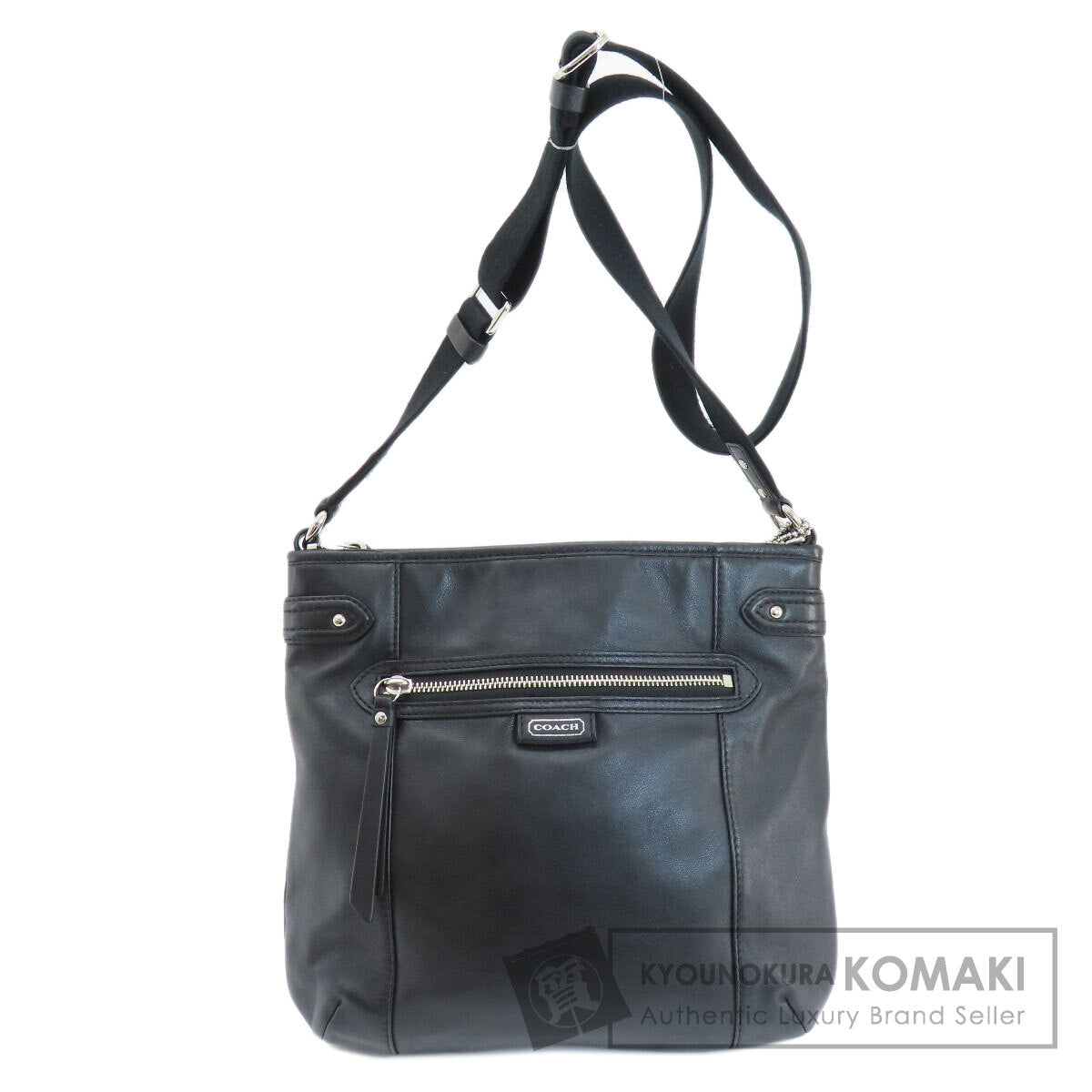 COACH コーチ F23948 ロゴ ショルダーバッグ レザー レディース 中古