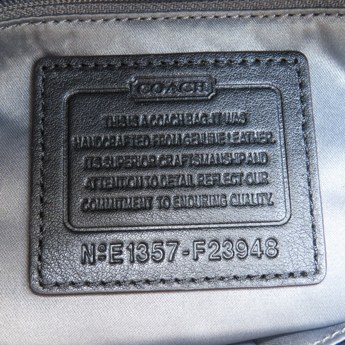 COACH コーチ F23948 ロゴ ショルダーバッグ レザー レディース 中古