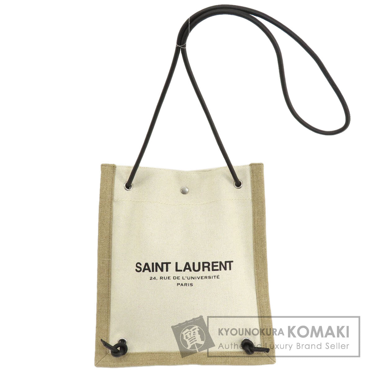 SAINT LAURENT サンローラン ユニバーシティ フラット 2WAY ショルダーバッグ キャンバス レディース 中古