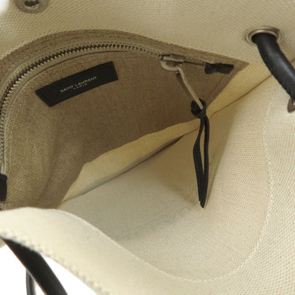 SAINT LAURENT サンローラン ユニバーシティ フラット 2WAY ショルダーバッグ キャンバス レディース 中古