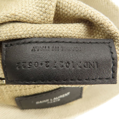 SAINT LAURENT サンローラン ユニバーシティ フラット 2WAY ショルダーバッグ キャンバス レディース 中古