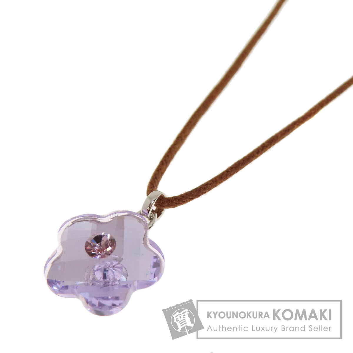 SWAROVSKI スワロフスキー フラワー ネックレス クリスタル レディース 中古
