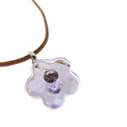 SWAROVSKI スワロフスキー フラワー ネックレス クリスタル レディース 中古