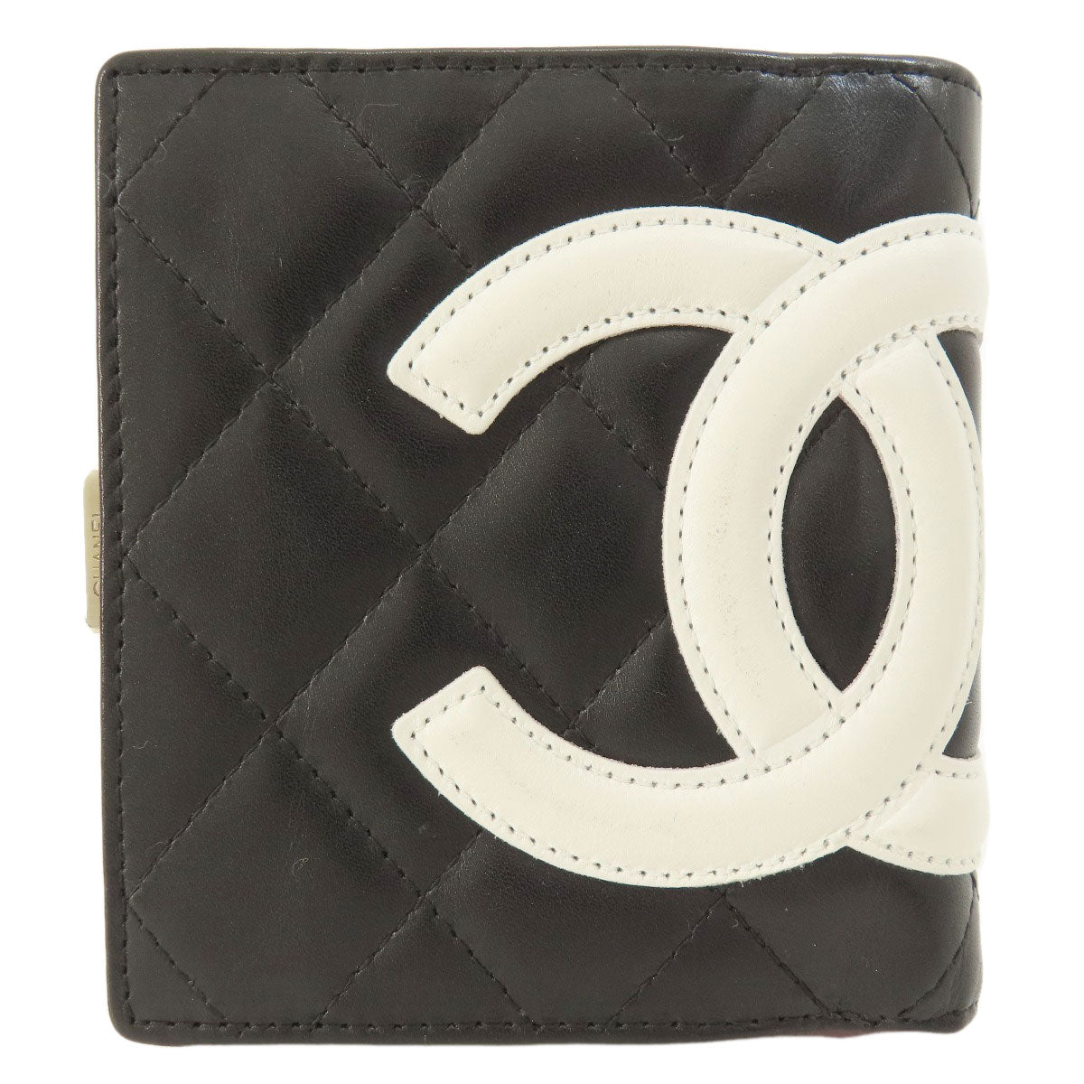 CHANEL シャネル カンボンライン シルバー金具 二つ折り財布（小銭入れあり） カーフ レディース 中古